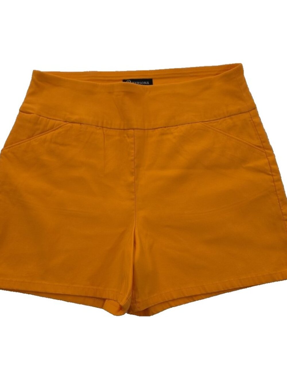 Versona Shorts Womens 12 (30) Orange Tummy Control 4" Inseam‎ Modern Fit